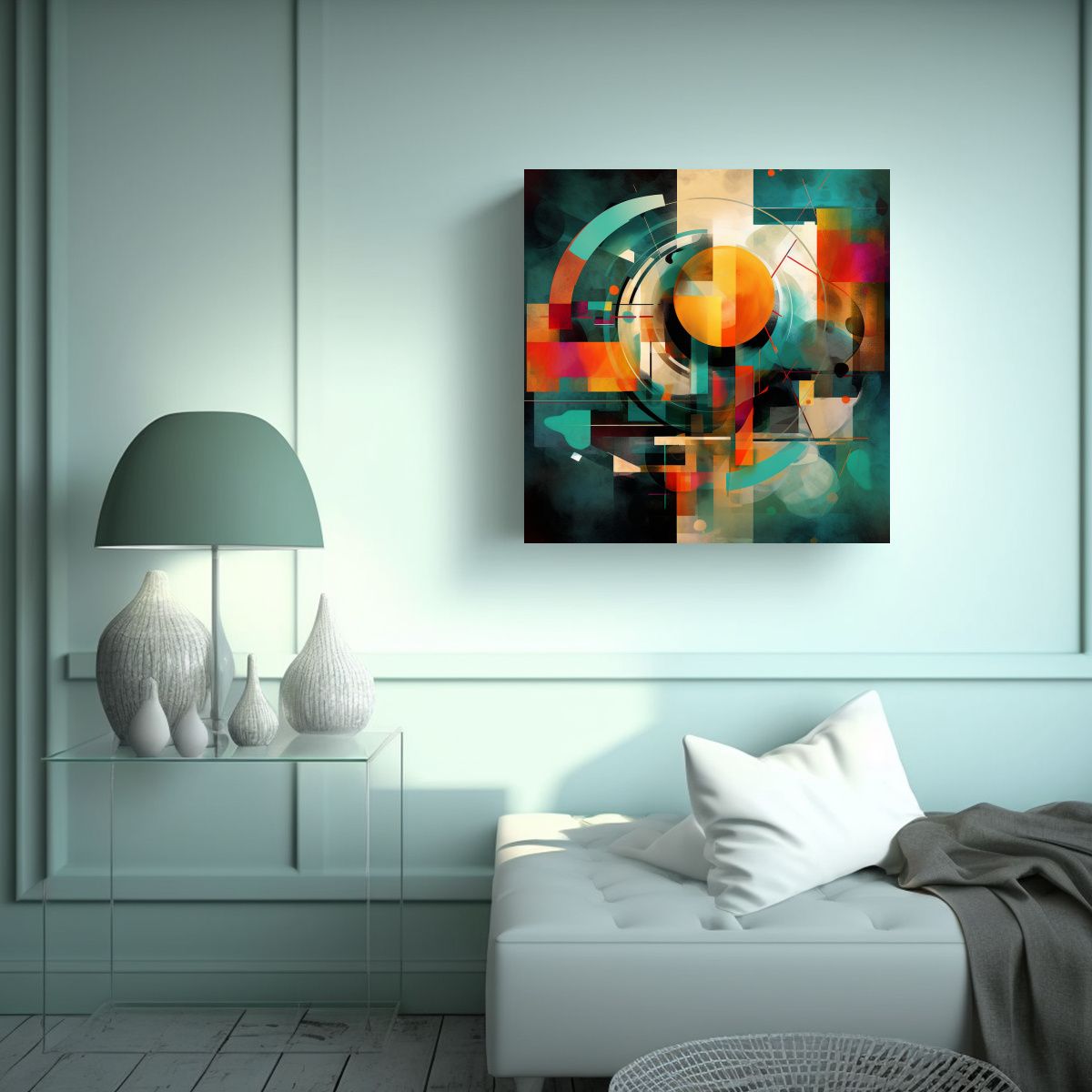 GENERICO - Arte Impreso Belleza Abstracta Con Colores 50x50 Cm