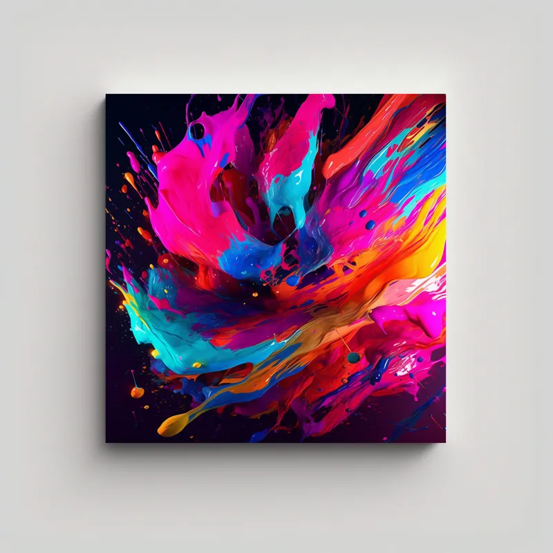 GENERICO - Pintura Decorativa Abstracta 4k De Lienzo 90x90 Cm