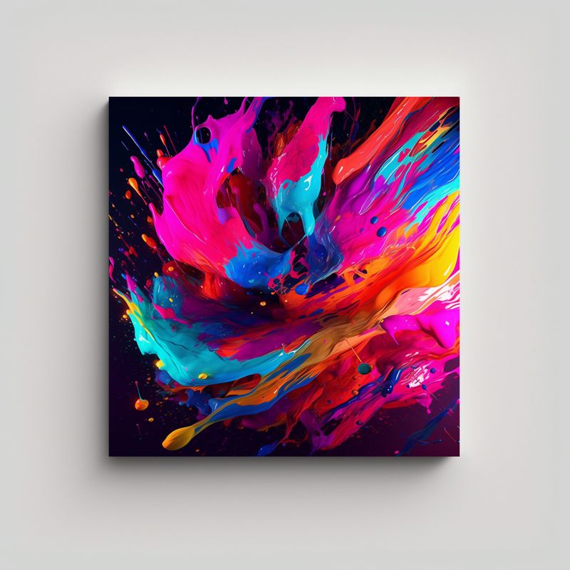 GENERICO - Pintura Decorativa Abstracta 4k De Lienzo 70x70 Cm