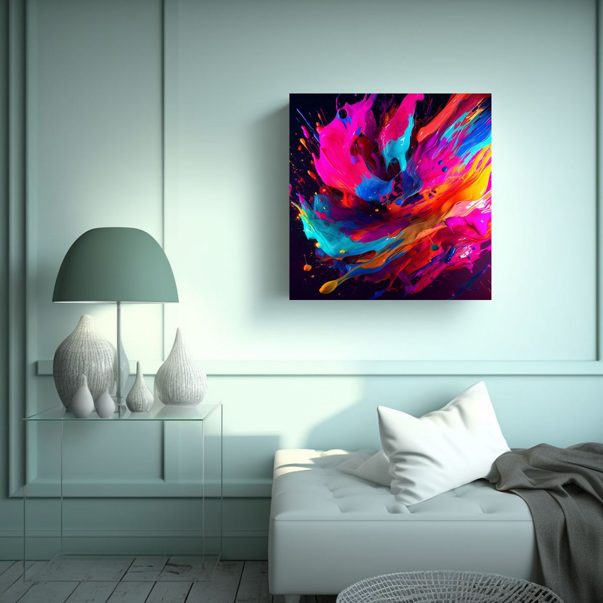 GENERICO - Pintura Decorativa Abstracta 4k De Lienzo 60x60 Cm