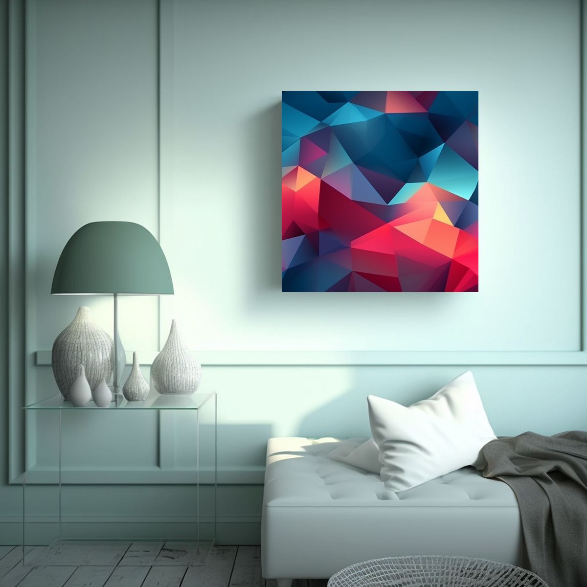 GENERICO - Cuadro Abstracto Equilibrio Denis En Lienzo 8k 70x70 Cm