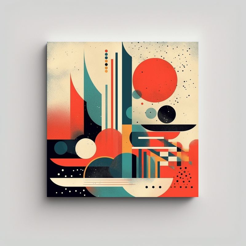 GENERICO - Cuadro Decoración Personalidad Abstracto Para 90x90 Cm