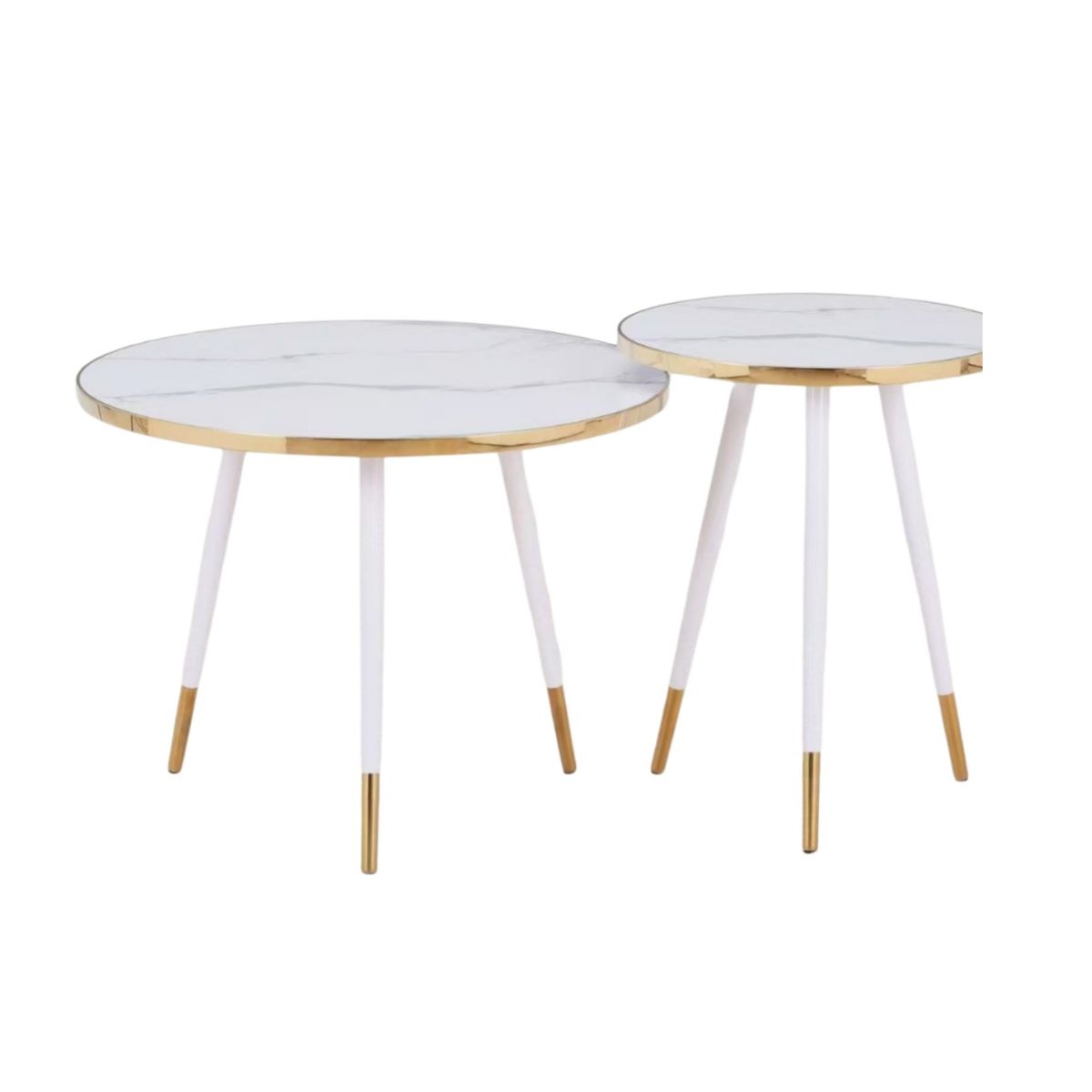 GENERICO - Juego De Mesa Doble Redonda De Centro Moderna Auxiliar TN