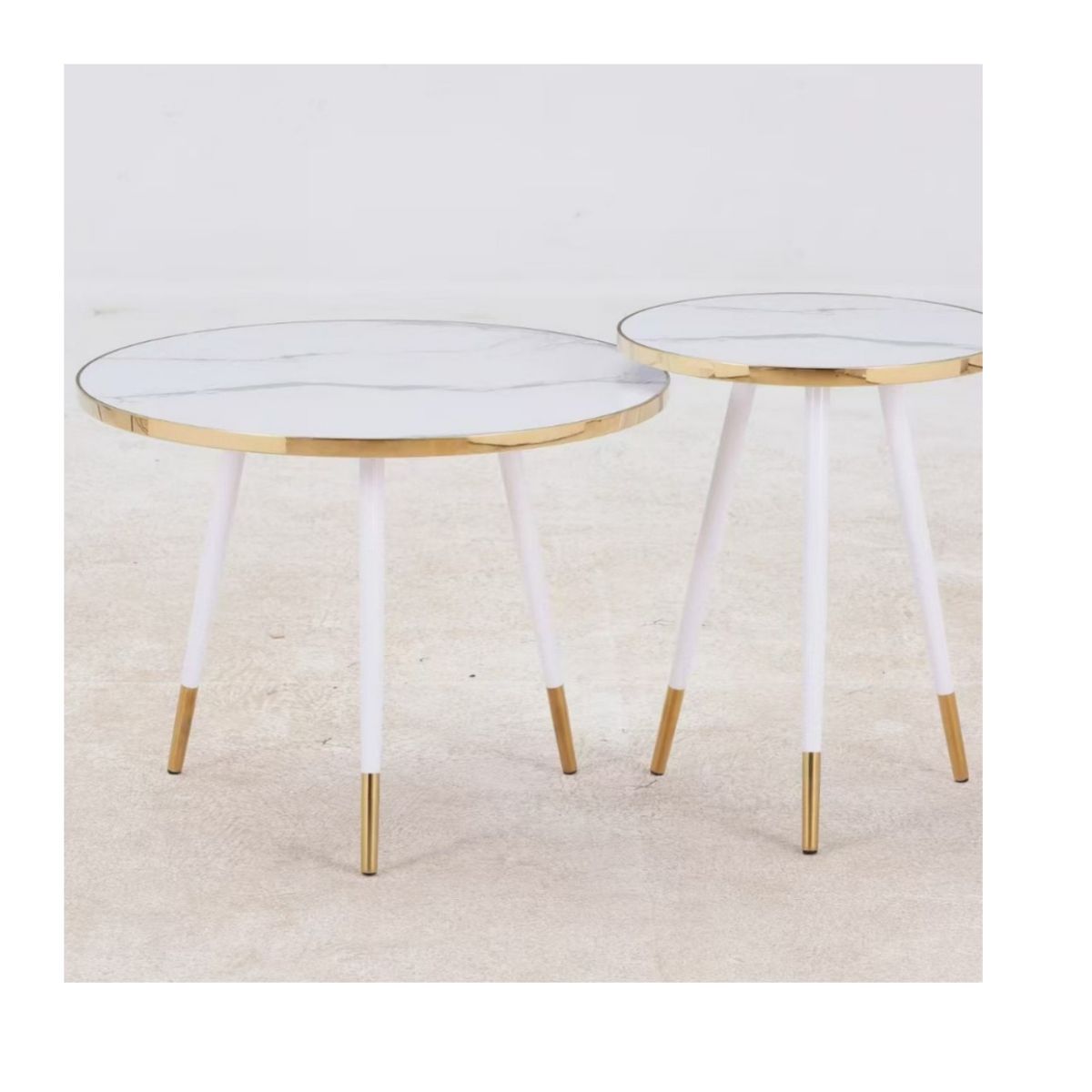 GENERICO - Juego De Mesa Doble Redonda De Centro Moderna Auxiliar TN