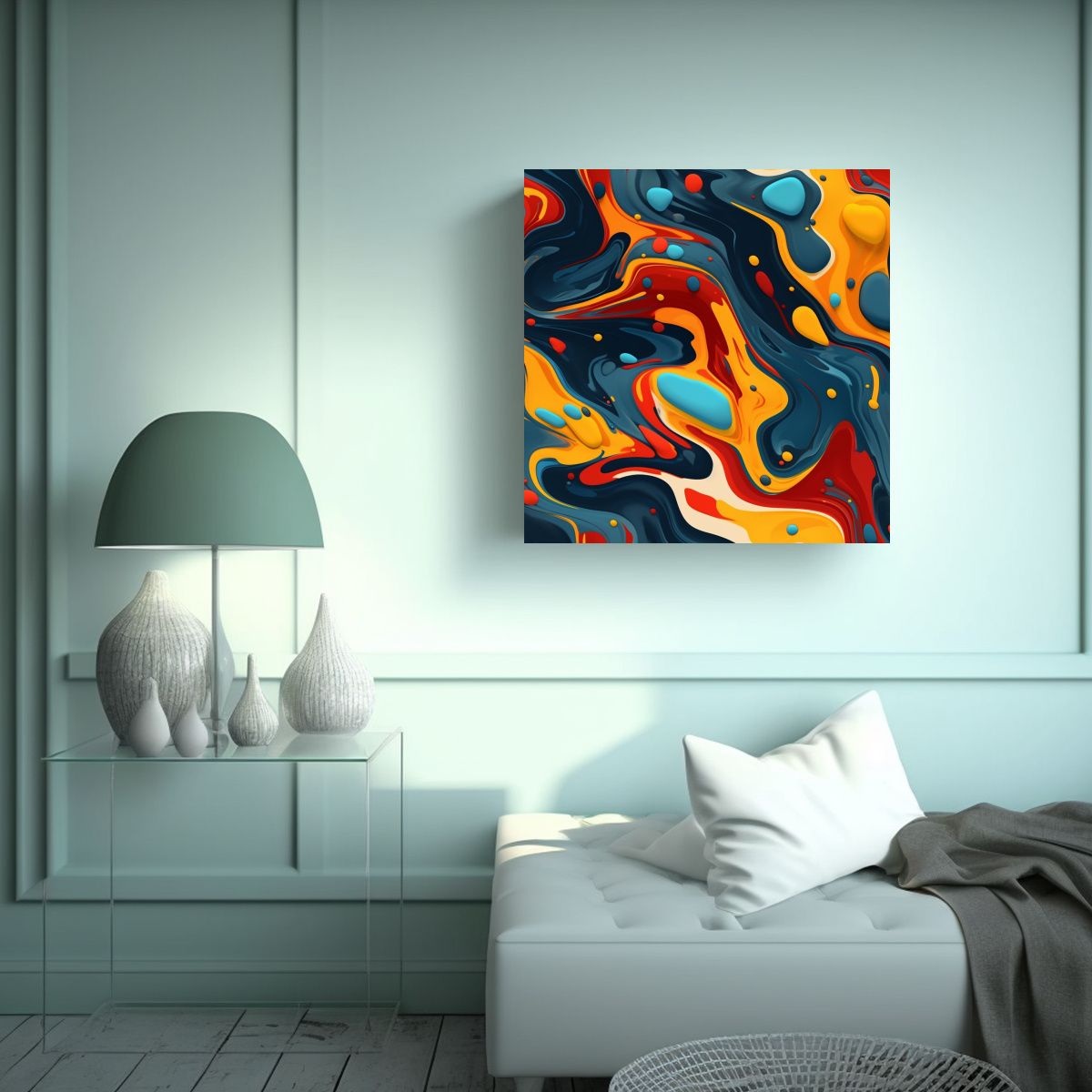 GENERICO - Pintura Decorativa Fluidart Relieve Fondo 70x70 Cm