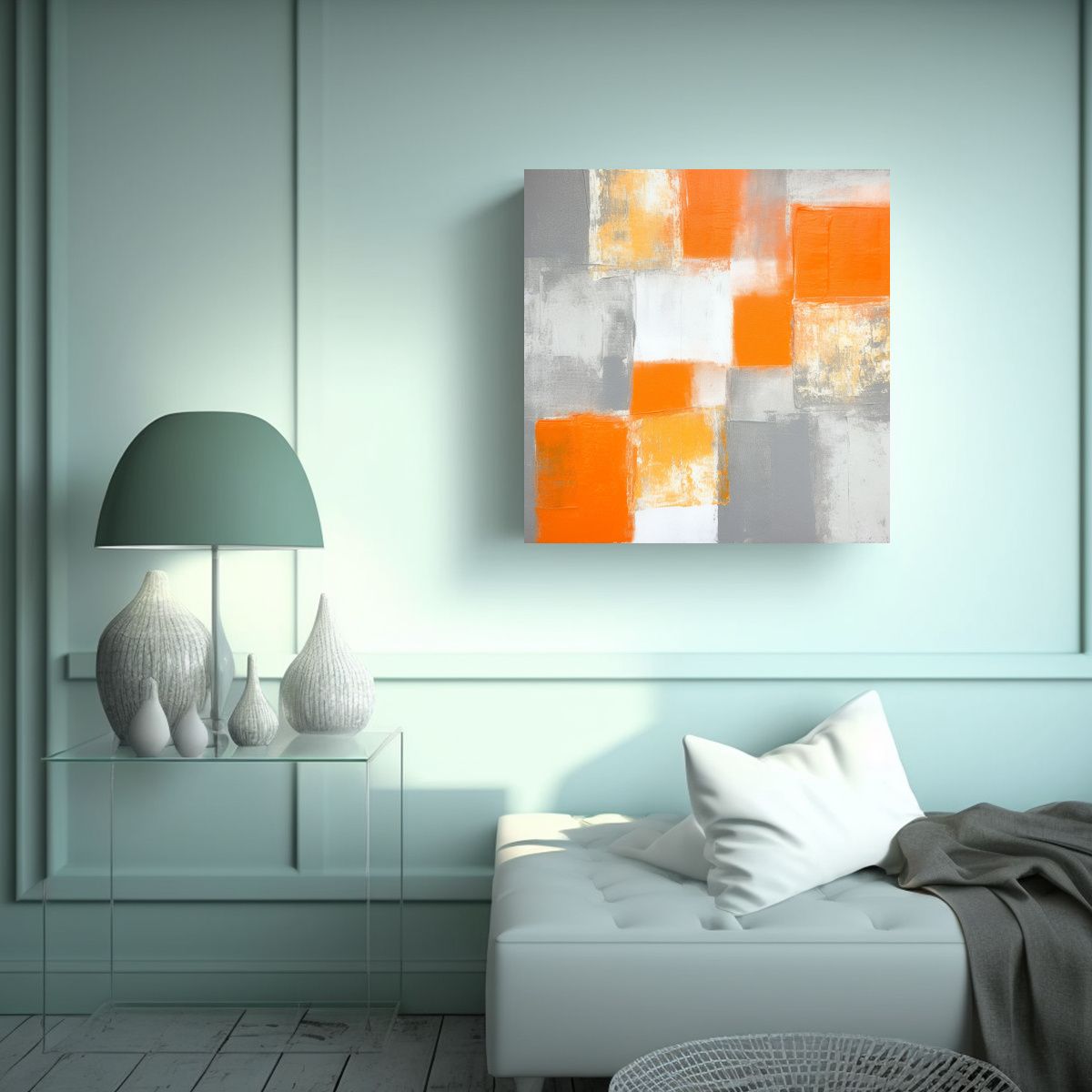 GENERICO - Pintura Decorativa Estilo Vintage Con Efecto 80x80 Cm