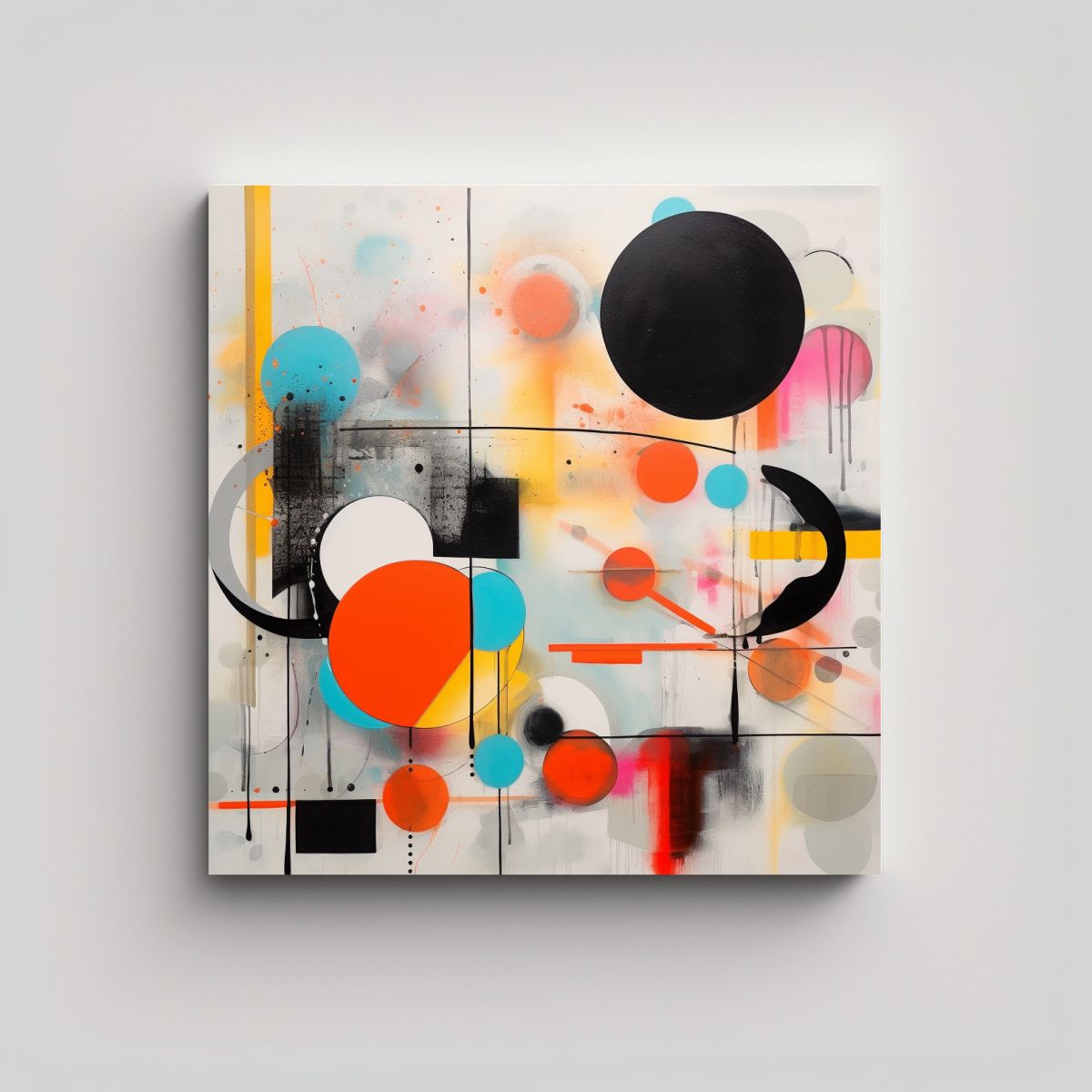 GENERICO - Cuadro Fantástico Art Pintura Graffiti Colorida 50x50 Cm