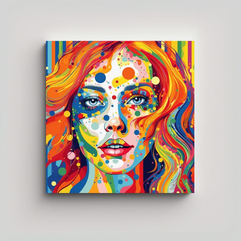 GENERICO - Pintura De Decoración Con Composición 80x80 Cm