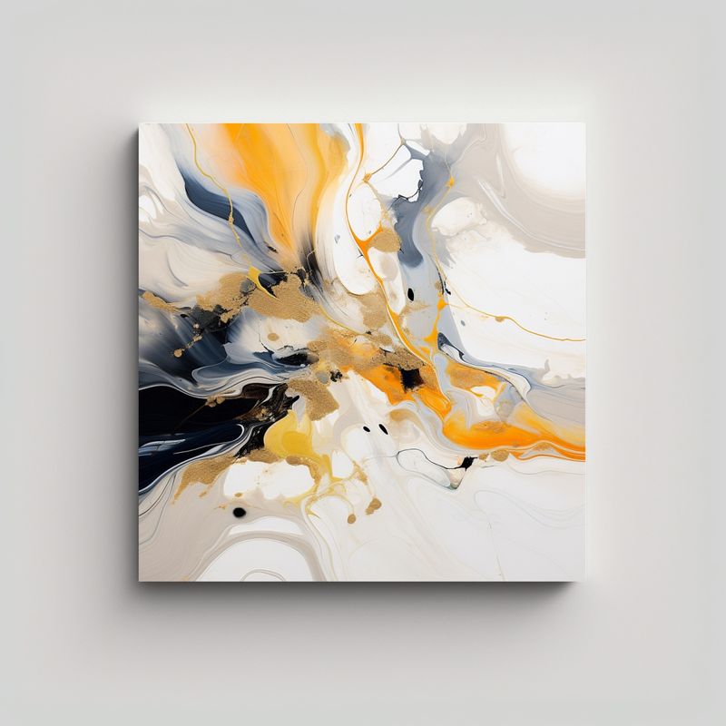 GENERICO - Pintura Decorativa Abstracta Armonía Cromática 90x90 Cm