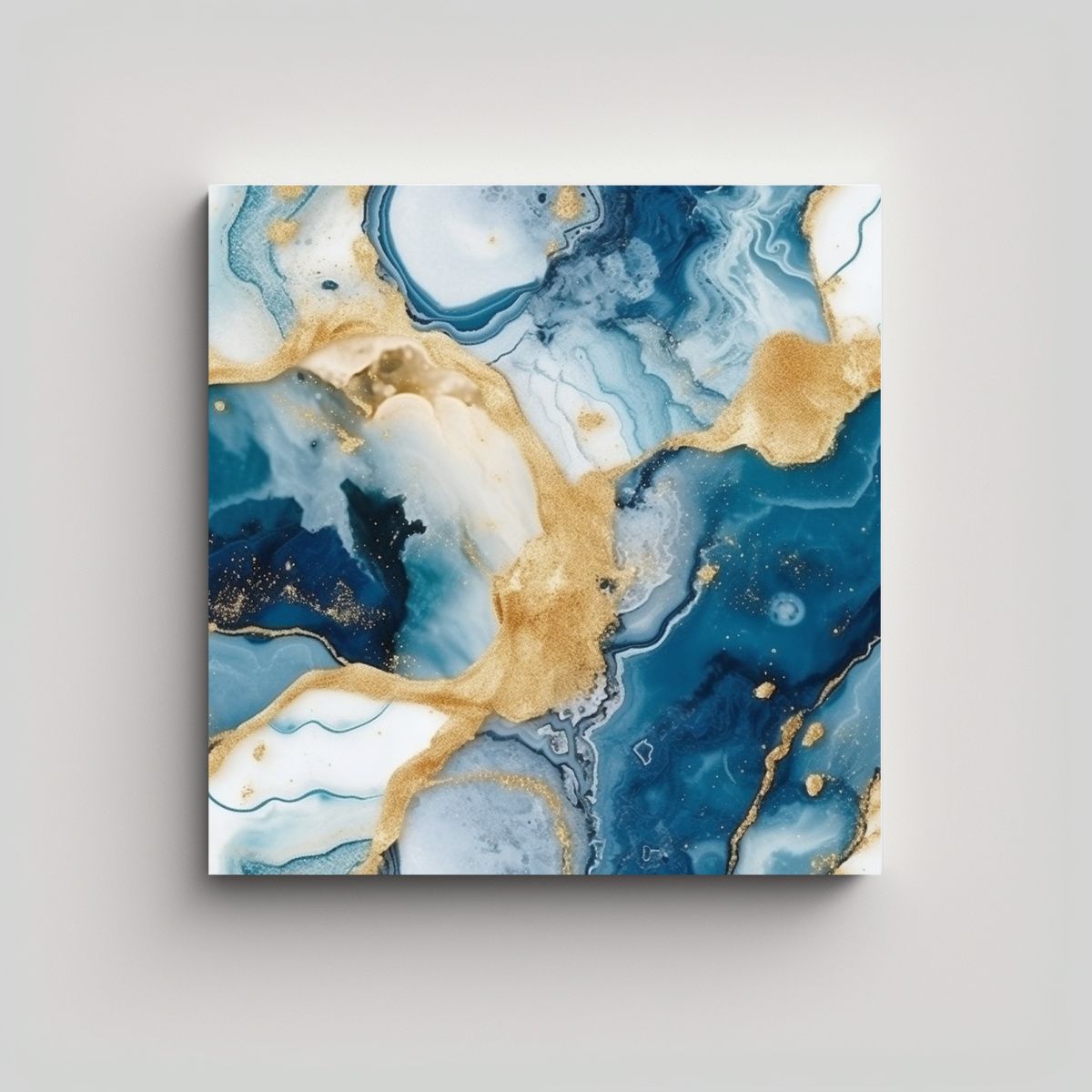 GENERICO - Tela En Bastidor Abstracto Fantástico Resina 70x70 Cm