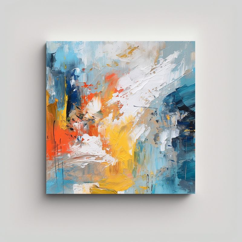 GENERICO - Cuadro Decorativo Canva Forma Mágico Con 90x90 Cm
