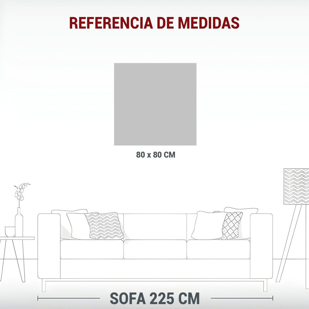 GENERICO - Cuadro Decorativo Canva Forma Mágico Con 80x80 Cm