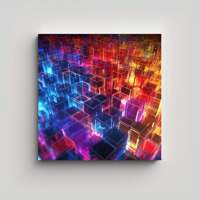GENERICO - Cuadro Decorativo De Vidrio Transparente Con 60x60 Cm