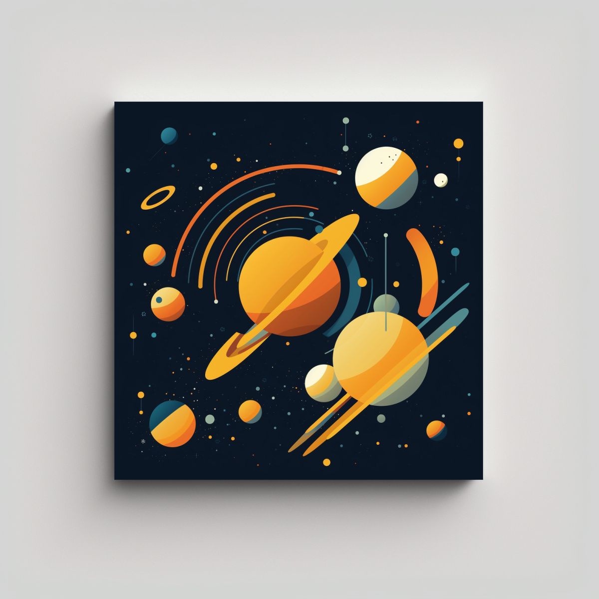 GENERICO - Cuadro Tonos Elegancia Planar Cuadros Minimalismo 60x60 Cm
