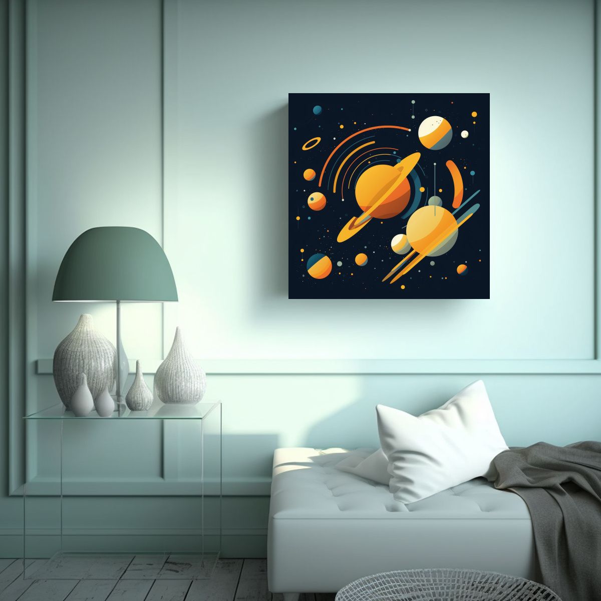 GENERICO - Cuadro Tonos Elegancia Planar Cuadros Minimalismo 50x50 Cm