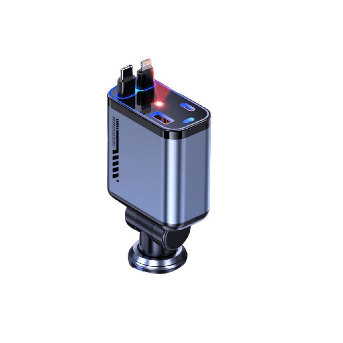 GENERICO - Cargador Auto Usb De 2 Cables Escalable Y Carga Rapida SK