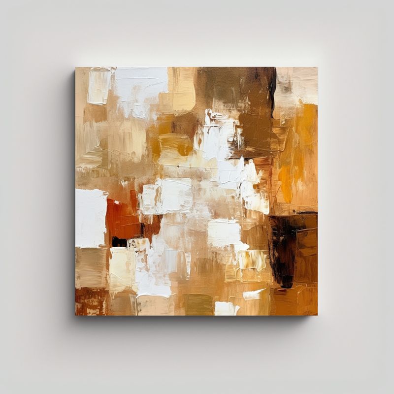 GENERICO - Cuadro Abstracto Moderno De Vitalidad Con Colores 90x90 Cm