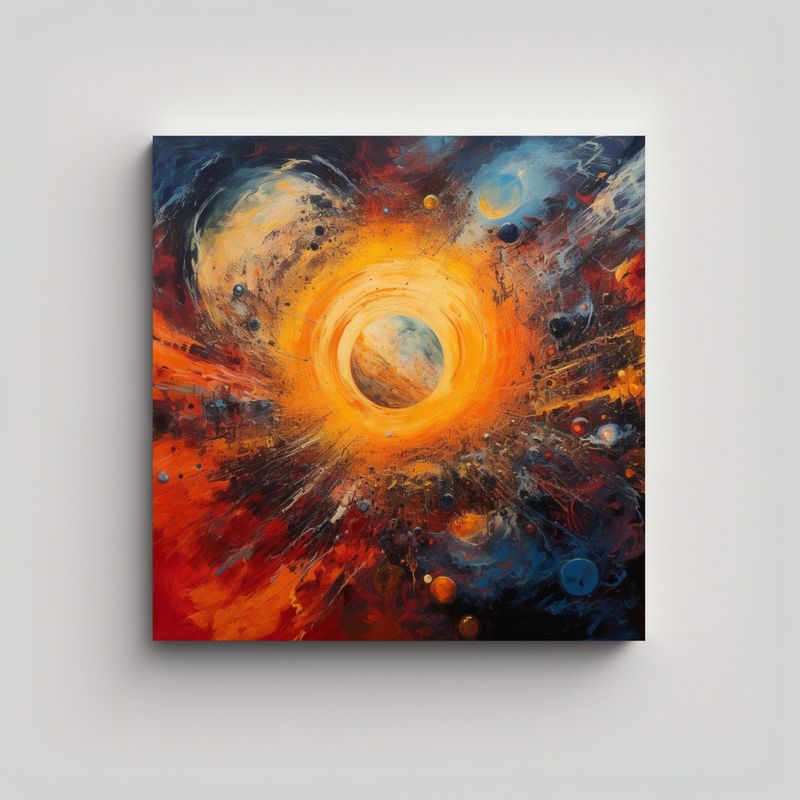GENERICO - Pintura Abstracta Exuberante De Aceite Segundos 50x50 Cm