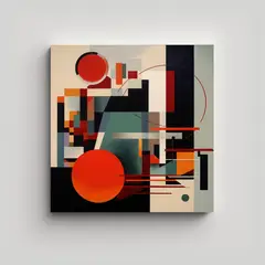 GENERICO - Lienzo Decorativo Estilo El Lissitzk Colorido 70x70 Cm