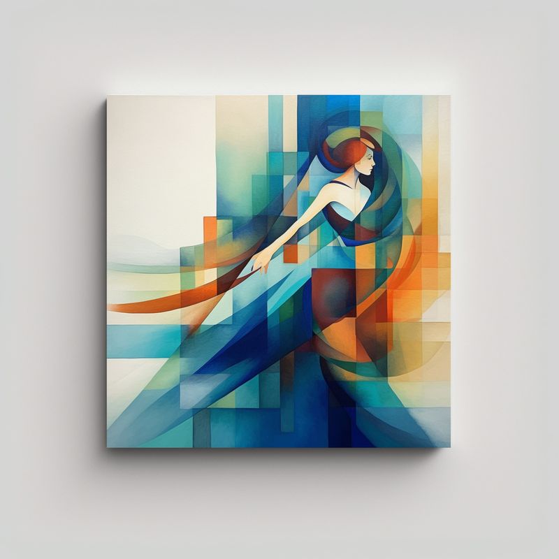 GENERICO - Cuadro Decorativo De Mujer Bailando En Estilo 90x90 Cm