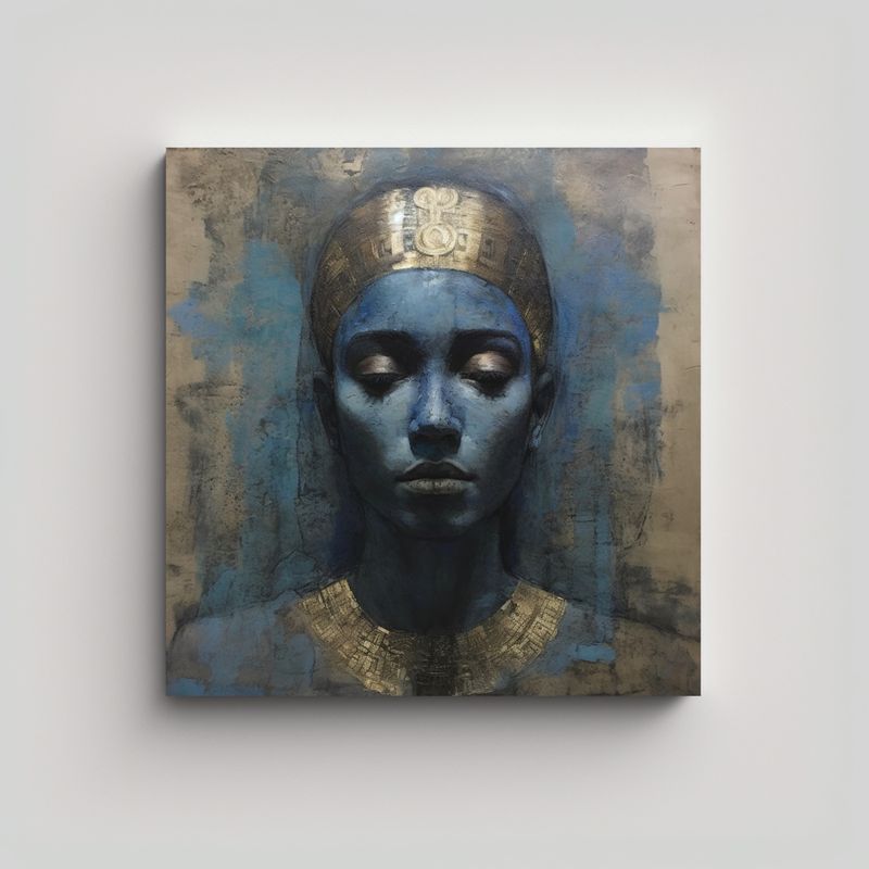 GENERICO - Pintura De Mujer Con Estilo Decorativo De D Decor 90x90 Cm