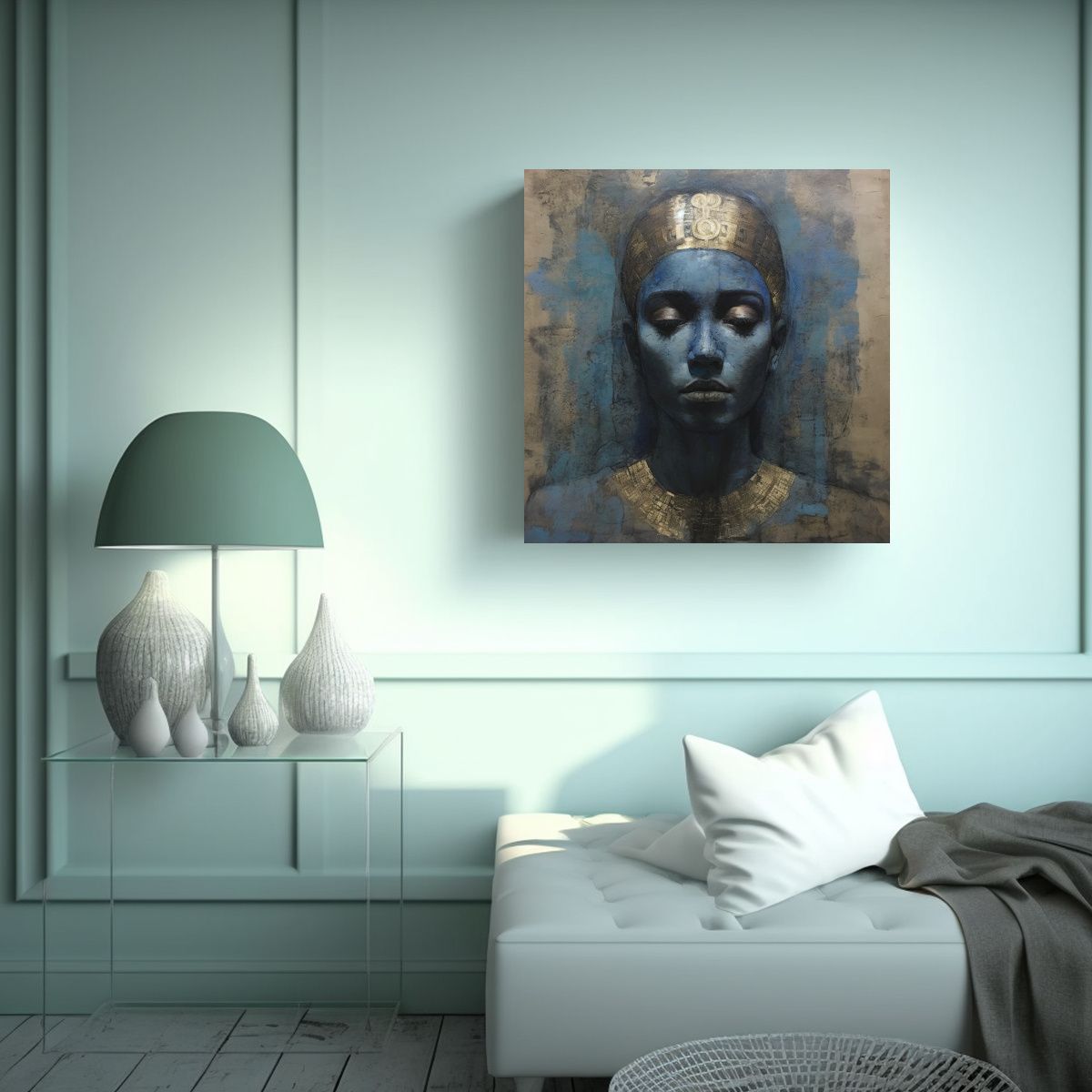 GENERICO - Pintura De Mujer Con Estilo Decorativo De D Decor 70x70 Cm