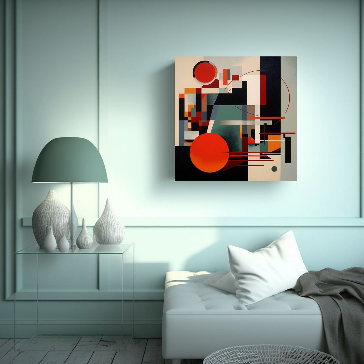 GENERICO - Lienzo Decorativo Estilo El Lissitzk Colorido 50x50 Cm