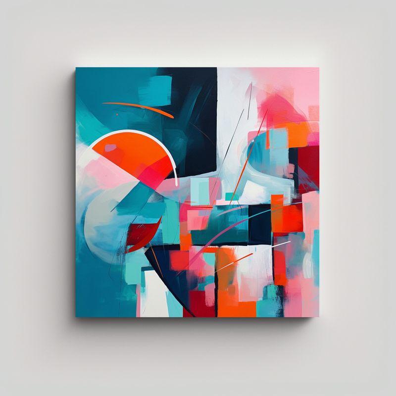 GENERICO - Pinturas Exuberantes De Decoración En Canva 60x60 Cm