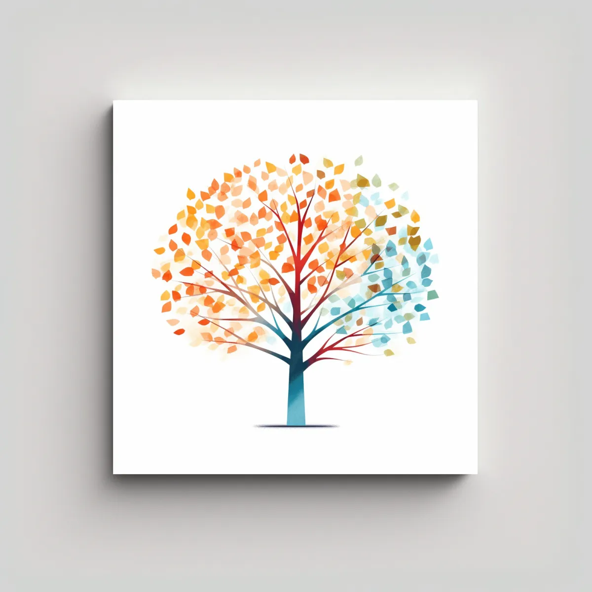 GENERICO - Pintura Minimalista De árbol En Lienzo Por Un 50x50 Cm