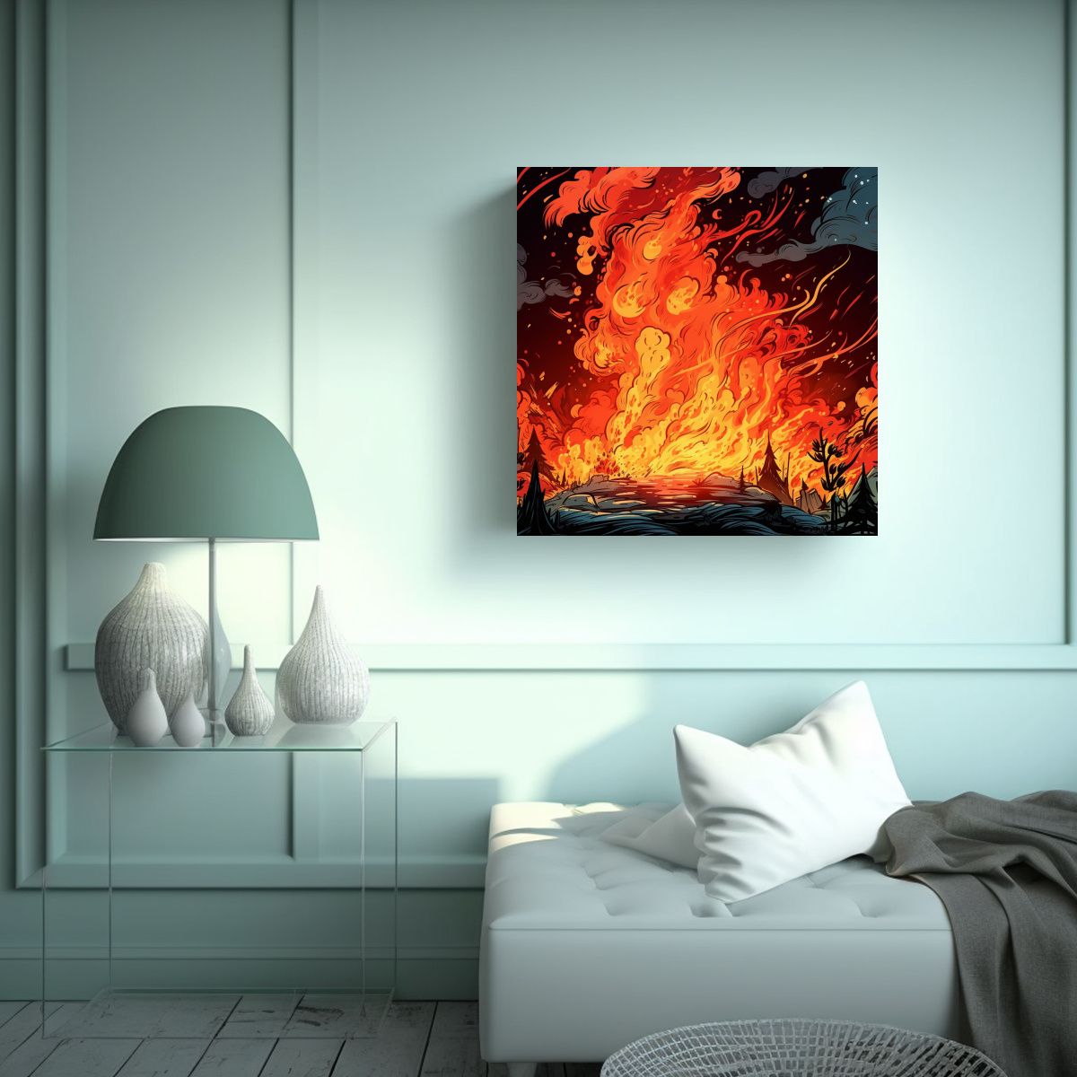 GENERICO - Pintura Decorativa Arte Patron Intensa Escena 60x60 Cm