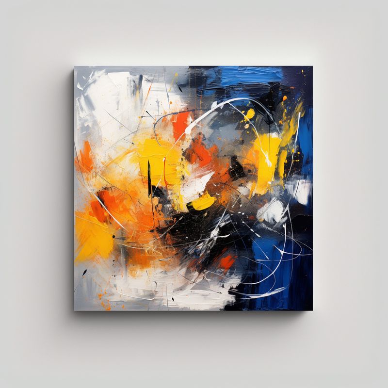 GENERICO - Lienzo Minimalista Abstracto Estilo Haengelik 50x50 Cm