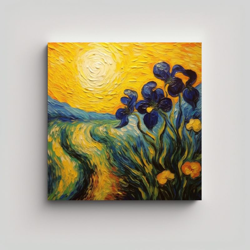 GENERICO - Pinturas De Decoración Estilo Van Gogh Con 60x60 Cm
