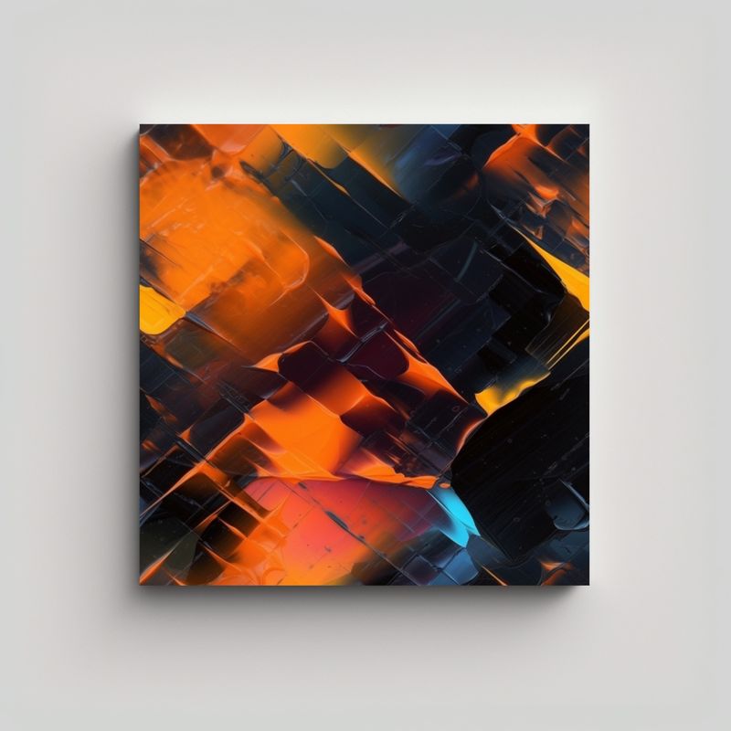 GENERICO - Lienzo Inspirador Para Dormitorio Arte Abstracto 70x70 Cm
