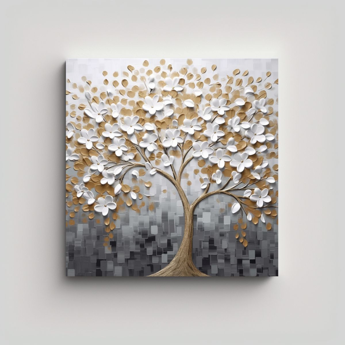 GENERICO - Pintura Decorativa De árbol Abstracto Con 80x80 Cm