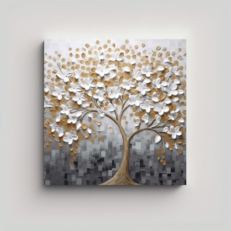 GENERICO - Pintura Decorativa De árbol Abstracto Con 60x60 Cm