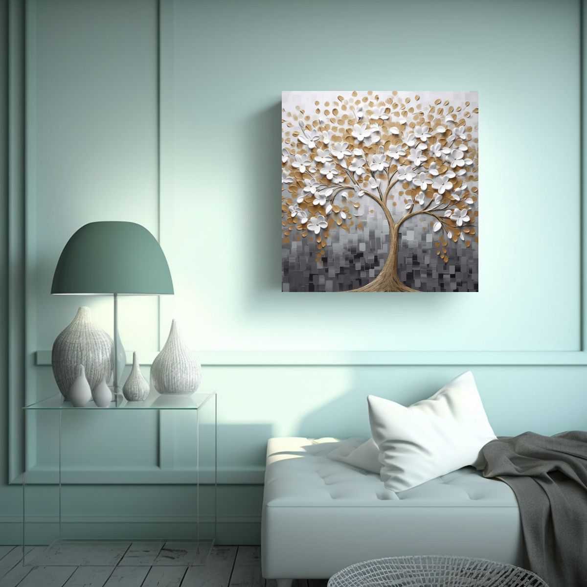 GENERICO - Pintura Decorativa De árbol Abstracto Con 60x60 Cm