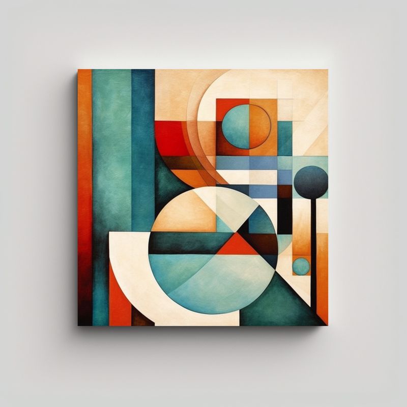 GENERICO - Cuadro Cuadro Elegancia Abstracta Formas 60x60 Cm