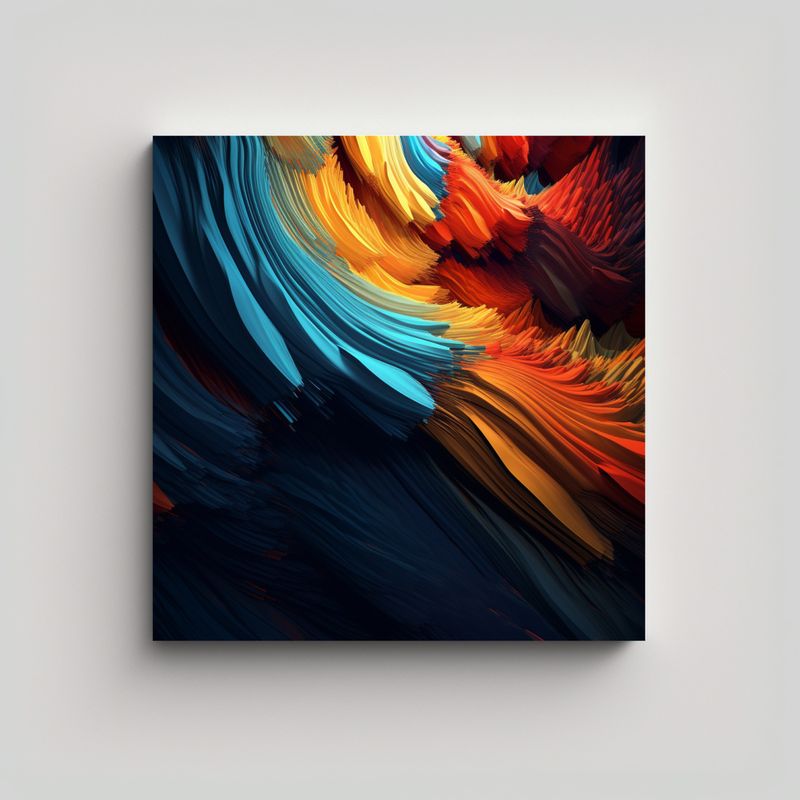 GENERICO - Pinturas Surrealistas Liang Abstractas Con Fondo 70x70 Cm