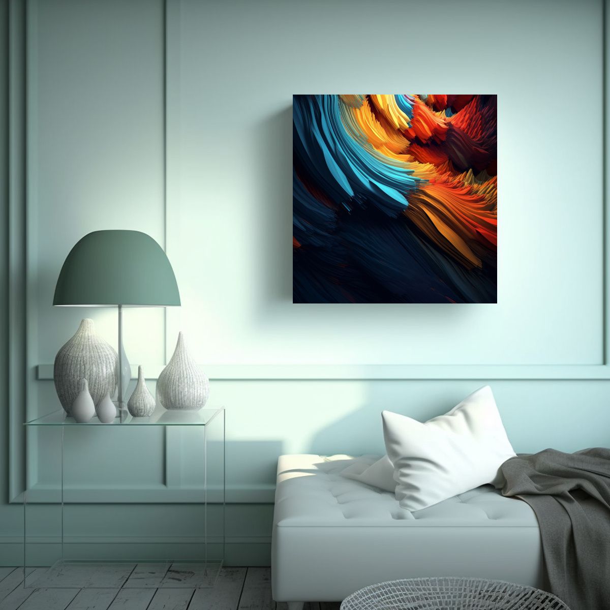 GENERICO - Pinturas Surrealistas Liang Abstractas Con Fondo 50x50 Cm