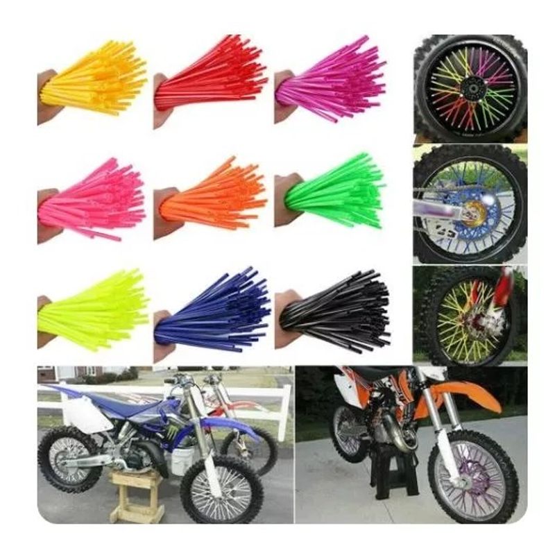 GENERICO - Funda Radios Cubierta Rayos Pitillos Bicicleta O Moto 72pzas