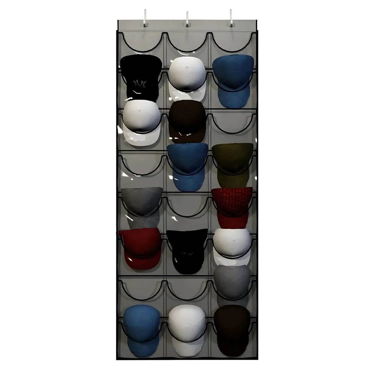 CRUSEC - Organizador Colgante De 24 Gorras De Jockeys Para Puerta