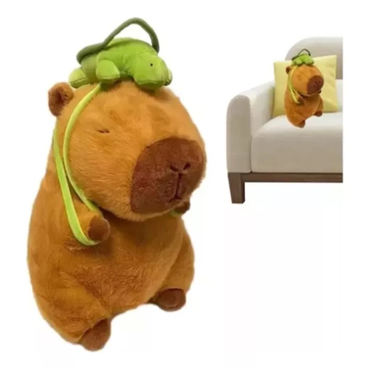 GIOIO - Peluche Capibara 28cm Suave Cinta Verde Regalo Infantil