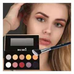 DOLCE BELLA - Set Paleta de sombras nude mas brocha profesional makeup