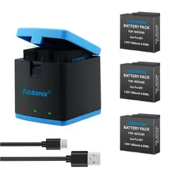AZULAMAR - 3x Baterías Y Cargador Kit Para Insta360 Ace Pro ACE PRO 2 II
