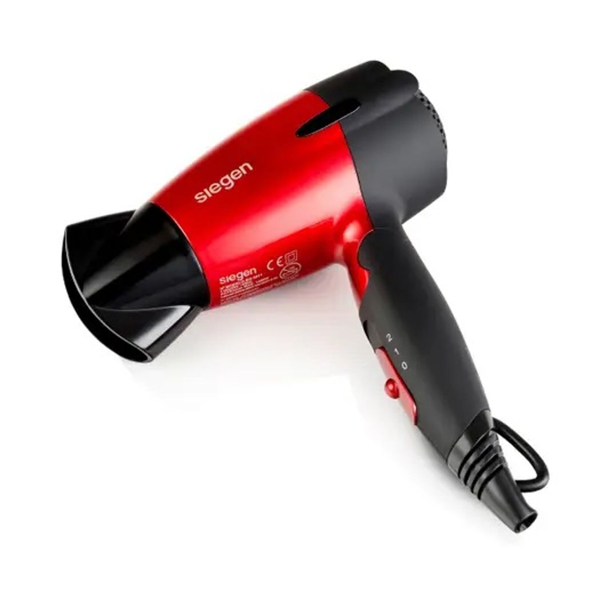 SIEGEN - Secador de Pelo Siegen Specialist Lets go Travel Rojo SG3011 1400Watts