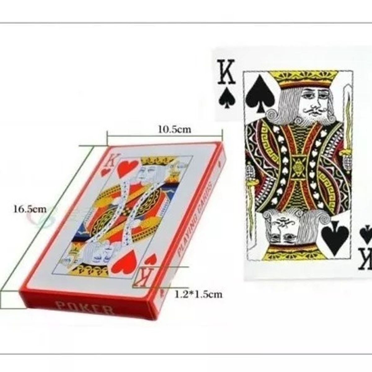 GENERICO - Mazo De Naipe Ingles Tamaño Jumbo De 10x16cms Carta Gigante