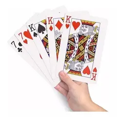 GENERICO - Mazo De Naipe Ingles Tamaño Jumbo De 10x16cmsCartas Gigante