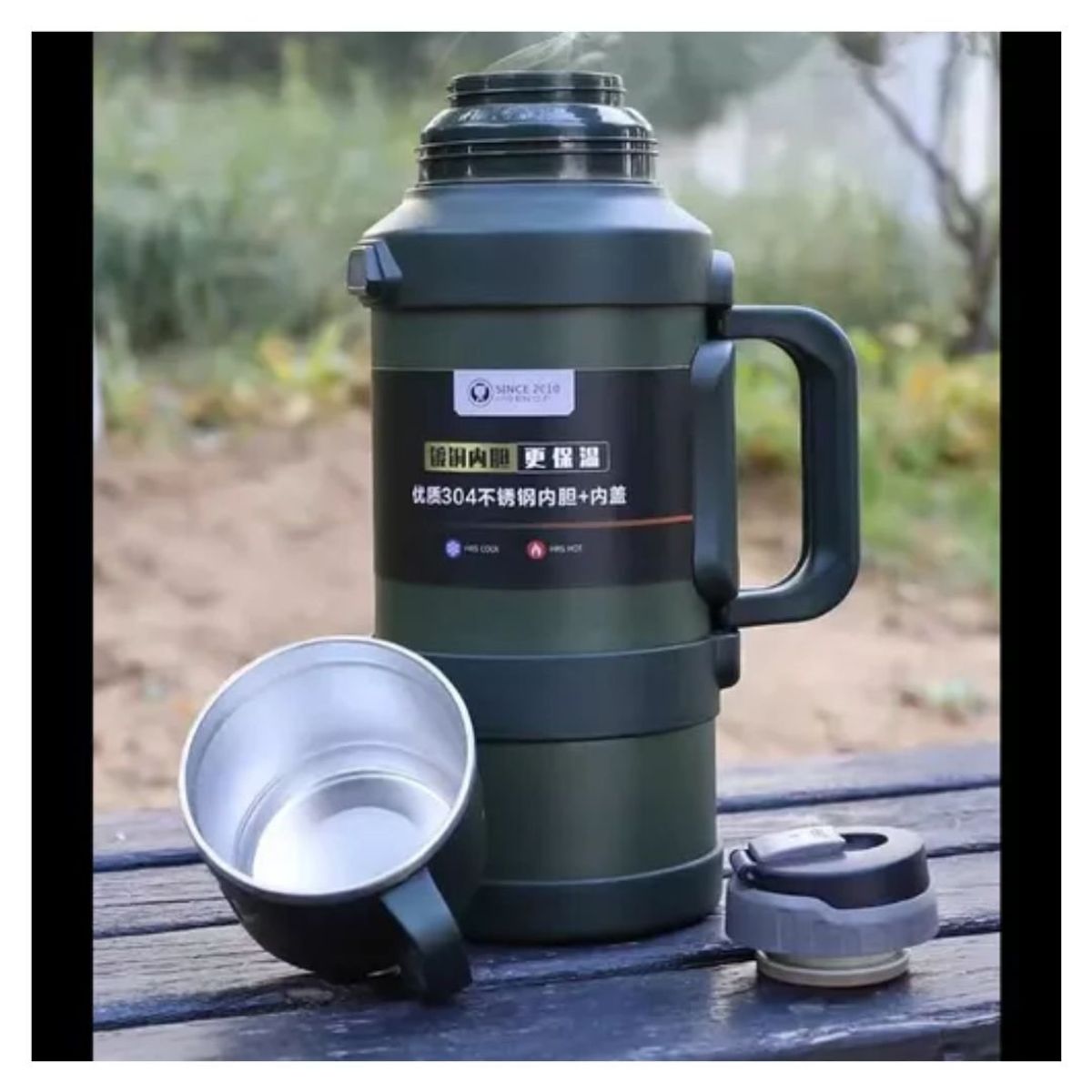 GENERICO - Termo 3,2 Lts Agua Infusor Acero Inoxidable Termico Camping