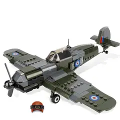 AZULAMAR - Juguete Spitfire Fighter Militar Ww2 Bloques Regalo