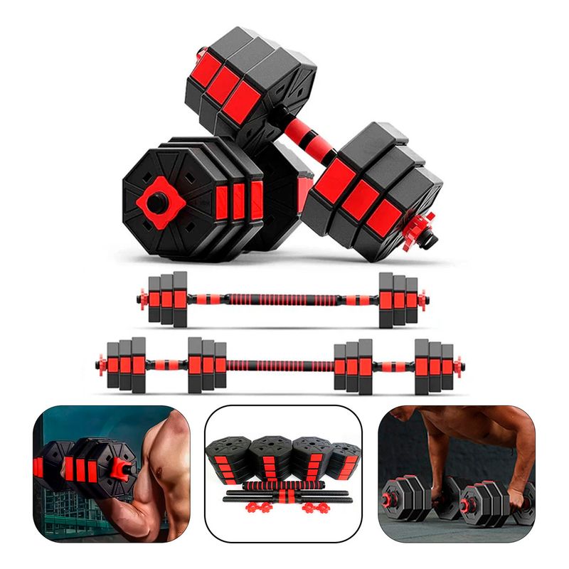 GENERICO - Set De Mancuernas 40kg Octogonales Ajustables